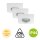 LED Einbauleuchten Downlight Attach, Weiß, Bohrloch 6,8 cm, 3x4W, 3000K – Briloner