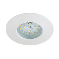 LED Einbaulampe Downlight Attach, Weiß, Bohrloch 6 cm, 5 Watt, 3000K, IP44, Ø 7,5 cm – Briloner