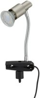 Briloner  Simple LED Klemmlampe Flexarm Matt-Nickel