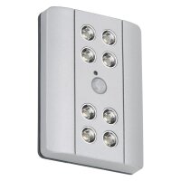 Akku-Sensorleuchte Lero, Silber, 8x0,08W, 11,6 x 8,25 x 2,3 cm – Briloner