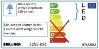 Akku-Sensorleuchte Lero, Silber, 8x0,08W, 11,6 x 8,25 x 2,3 cm – Briloner
