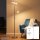 Deckenfluter, Matt-Nickel, 21 Watt, 3000K, dimmbar, schwenkbar, Touchdimmer, Ø 32 cm – Briloner