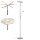 Deckenfluter, Matt-Nickel, 21 Watt, 3000K, dimmbar, schwenkbar, Touchdimmer, Ø 32 cm – Briloner
