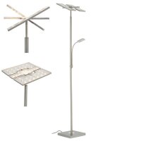 Deckenfluter Briloner 21 Watt LED Stehleuchte Lesearm 3,5...