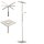 Deckenfluter Briloner 21 Watt LED Stehleuchte Lesearm 3,5 Watt LED eckig Standleuchte dimmbar