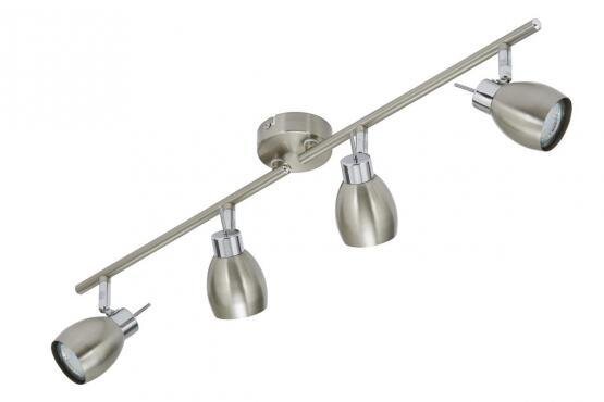 Deckenleuchte Briloner Two LED Deckenlampe 4-flammig Spot Schwenkbar Strahler Matt-Nickel