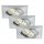 B-Kartonage Briloner  Attach LED 3er Set Aluminium eckig beweglich Spot Einbaulampe
