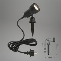 Außenleuchte Briloner Terra Beetleuchte LED schwarz Gartenlampe