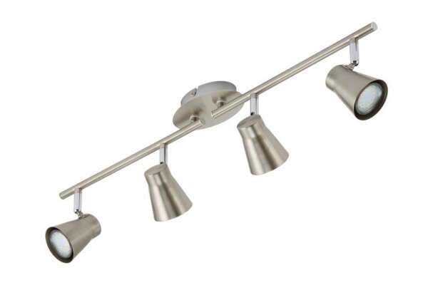 Briloner  Four LED Deckenlampe 4-flammig Spot Schwenkbar Strahler Matt-Nickel