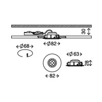 Briloner  Attach LED Downlight Deckenlampe Weiß schwenkbar