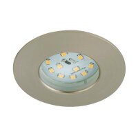 LED Einbauleuchte Downlight Attach, Nickelmatt, Bohrloch 6 cm, 5 Watt, 3000K, IP44 – Briloner