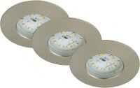 LED Einbauleuchten Prisma, Nickelmatt, Bohrloch 6 cm,...