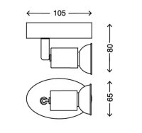 Wandstrahler Simple, Weiß, 3 Watt, 3000K, 10,5 x 6,5 x 8 cm – Briloner