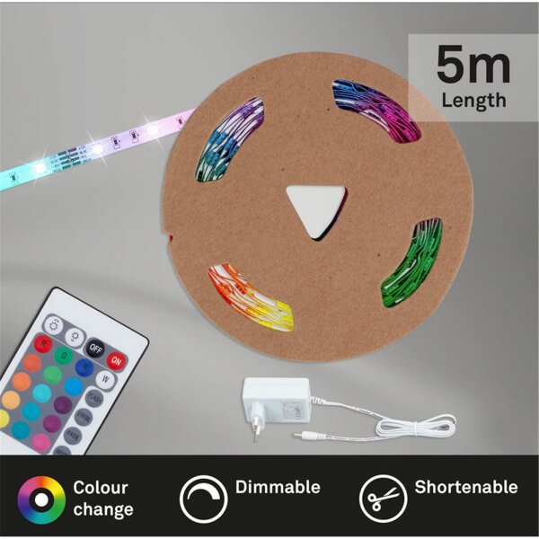 Briloner 5m LED Lichtband Farbwechsel RGB