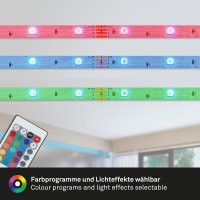 LED Band Briloner 3m. 90 x RGB-LED Fernbedienung Farbwechsel Selbstklebend