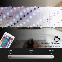 LED-Stripe LED Band, Weiß, 300 cm, 9,9 Watt, mit Fernbedienung, RGB-Farbwechsel – Briloner