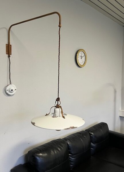 LED Wandleuchte Vintage, Weiß, schwenkbar, 90 x 40 cm – Ferroluce