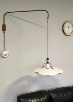 LED Wandleuchte Vintage, Weiß, schwenkbar, 90 x 40 cm – Ferroluce