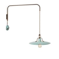 Wandleuchte Ferroluce Vintage Wandlampe E27 Wandschalter...