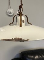 Wandleuchte Vintage, Weiß, Keramik, schwenkbar, 90 x 40 cm – Ferroluce
