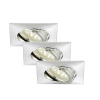 Briloner  Attach LED Chrom eckig 3er Set Downlight...