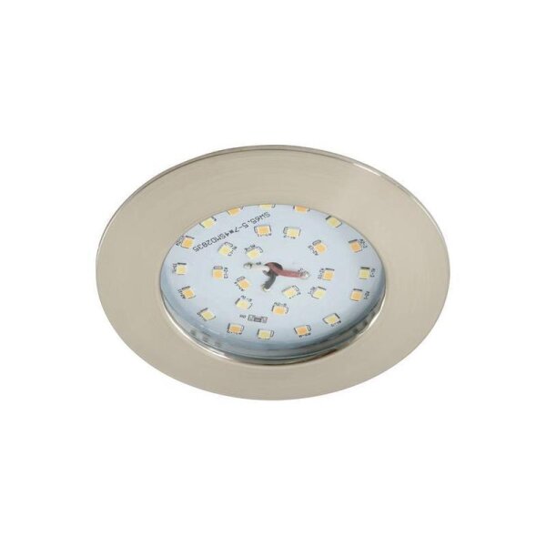 LED Einbauleuchte Downlight Attach, Nickelmatt, Bohrloch 8,5 cm, 10 Watt, 2700K – Briloner