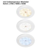LED Einbaulampe Downlight Attach, Weiß, Bohrloch 8,5 cm, 10 Watt, 2700K, Ø 10 cm – Briloner