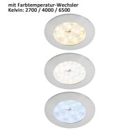 LED Einbaulampe Downlight Attach, Aluminium, Bohrloch 8,5 cm, 10 Watt, 2700K – Briloner