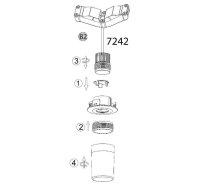 Zusatzclipteil, satiniert, Ø 3,4 cm – Briloner