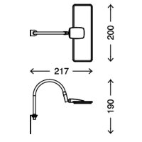 LED Spiegelleuchte Uno, Nickelmatt, 5 Watt, 4000K, 20 x 19 cm – Briloner