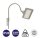 LED Spiegelleuchte Uno, Nickelmatt, 5 Watt, 4000K, 20 x 19 cm – Briloner