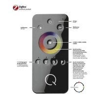 Smarte Deckenleuchte Q-Elina, Chrom, Milchglas, 12 Watt, Glas, dimmbar, RGB – Paul Neuhaus