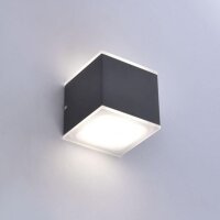 Paul Neuhaus Q-Amin LED Außenwandleuchte 9,6W RGBW Dimmbar Smart Home IP44 Anthrazit