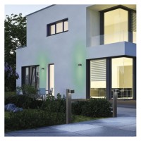 Au&szlig;enleuchte Paul Neuhaus Wegeleuchte Q-Amin LED 9W RGBW Dimmbar Drehbar Smart Home Fernbedienung Au&szlig;enlampe Anthrazit