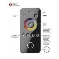 Paul Neuhaus Q-Amin LED Außenleuchte 9720-13 – Wegeleuchte, schwenkbarer Kopf, RGBW, IP44, Smart Home, ZigBee, Alexa, Anthrazit, 103 cm