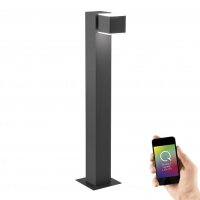 Paul Neuhaus Q-Amin LED Außenleuchte 9720-13 – Wegeleuchte, schwenkbarer Kopf, RGBW, IP44, Smart Home, ZigBee, Alexa, Anthrazit, 103 cm