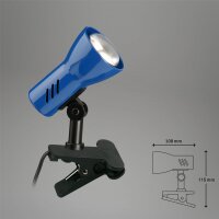 Briloner  Lock Klemmlampe Blau Spot Strahler