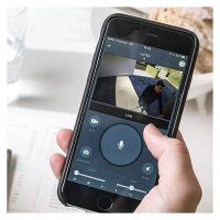 Lutec Draco LED Außenwandleuchte mit Kamera 20W Bewegungsmelder WiFi Schwarz