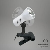 Briloner  Schwarz/Weiß Klemmleuchte Tischleuchte