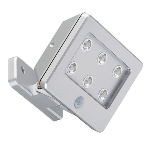 Akku-Sensorleuchte Lero, Titan, 6x0,06W, 6500K, mit Bewegungsmelder – Briloner