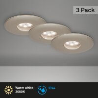 Einbauleuchten Briloner 3er-Set LED je. 1,8W Matt-Nickel...