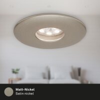 Einbauleuchten Briloner 3er-Set LED je. 1,8W Matt-Nickel IP44 Einbaulampen