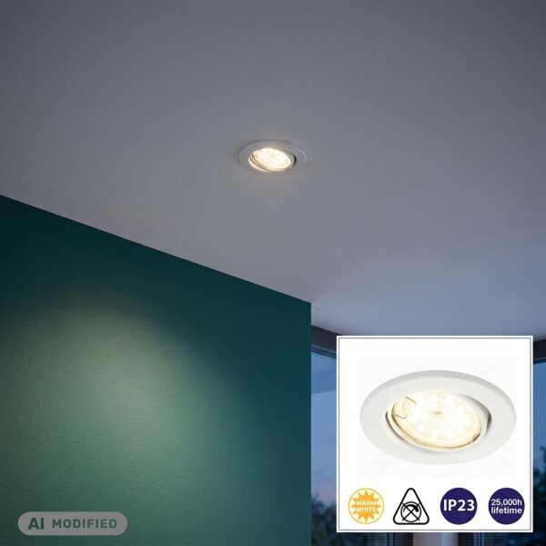 Briloner  Fit LED Einbaulampe Weiß Spot