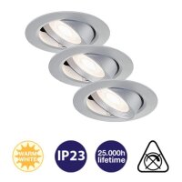Einbauleuchten "FIT" Briloner 3er-Set LED 5W Einbaustrahler