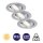 Einbauleuchten "FIT" Briloner 3er-Set LED 5W Einbaustrahler