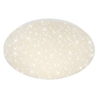 LED Deckenlampe Sternenhimmel, Weiß / Sternen-Dekor, 12 Watt, 4000K – Briloner