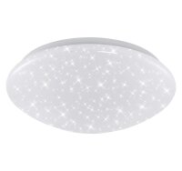 LED Deckenlampe Sternenhimmel, Weiß / Sternen-Dekor, 12 Watt, 4000K – Briloner