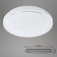 LED Deckenlampe Star, Weiß, 48 Watt, 3000 – 6000K, dimmbar, mit Fernbedienung – Briloner