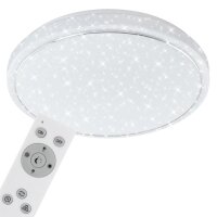 LED Deckenlampe Star, Weiß, 48 Watt, 3000 – 6000K, dimmbar, mit Fernbedienung – Briloner