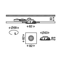 Briloner  LED 5W 400lm Alu schwenkbar Einbaulampe Strahler Spot